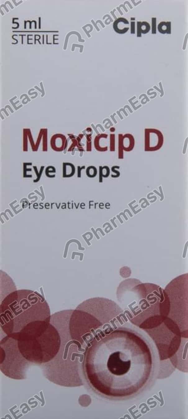 Moxicip D Bottle Of 5ml Eye Drops Uses, Side Effects, Price & Dosage