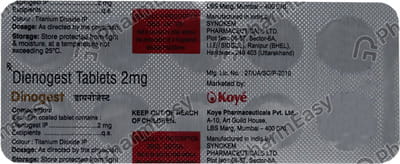 Dinogest 2mg Strip Of 10 Tablets