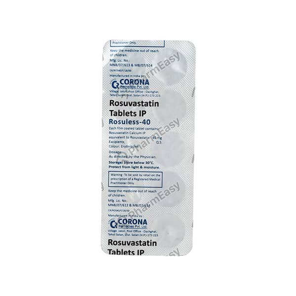 Rosuless 40Mg Strip Of 10 Tablets