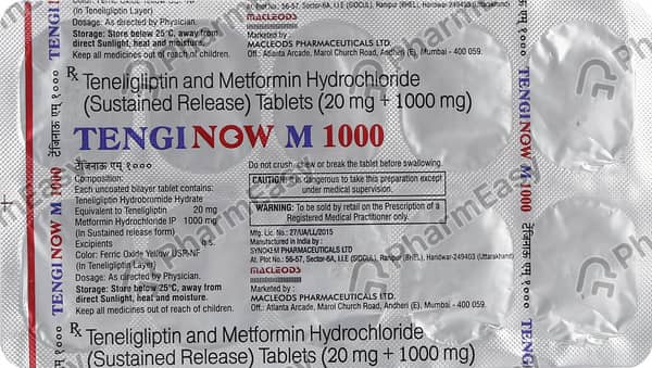 Tenginow M 1000mg Strip Of 10 Tablets
