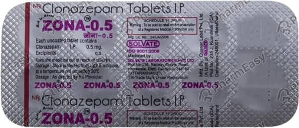 Zona 0.5mg Strip Of 10 Tablets