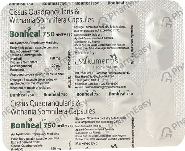 Bonheal 750Mg Strip Of 10 Capsules