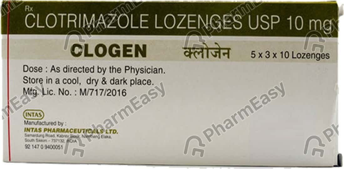 Clogen 10mg Strip Of 10 Lozenges
