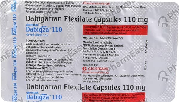 Dabigza 110mg Strip Of 10 Capsules