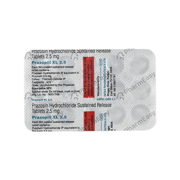 Prazopill Xl 2.5mg Tablets 15'S