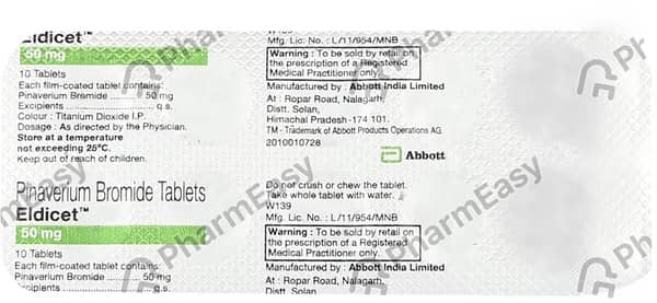 Eldicet 50mg Strip Of 10 Tablets
