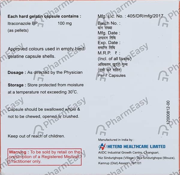 Itbor 100mg Strip Of 7 Capsules