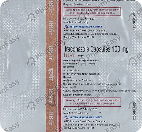 Itbor 100mg Strip Of 7 Capsules