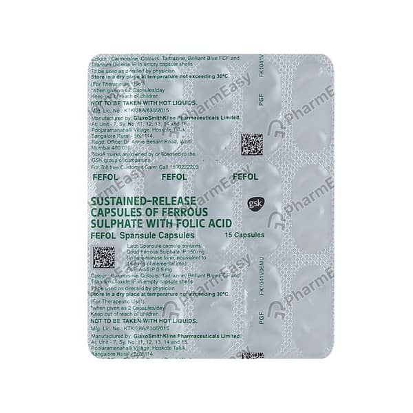 Fefol Spansule Strip Of 15 Capsules