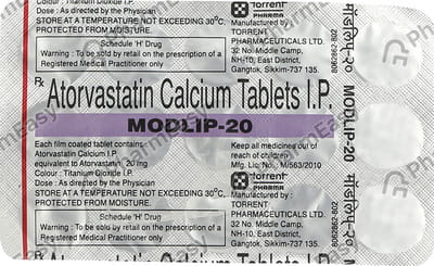Modlip 20mg Strip Of 15 Tablets