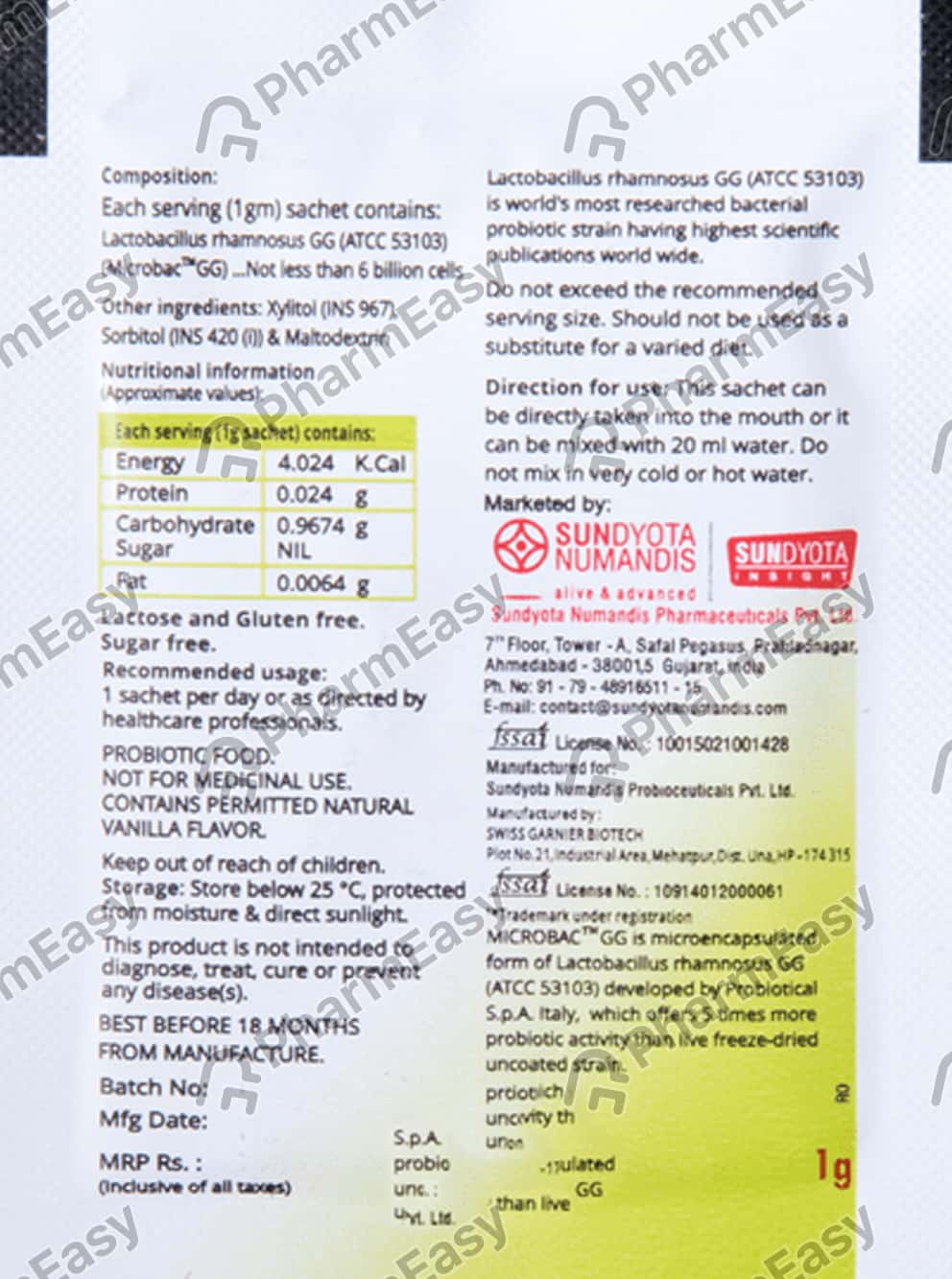 Buy Superflora Gg 6 B Oral Powder (1) Online at Flat 15% OFF | PharmEasy