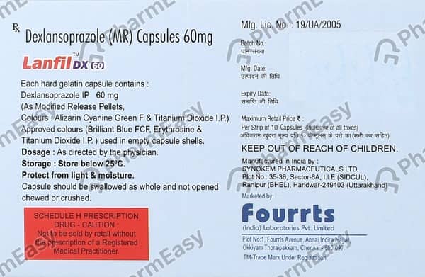 Lanfil Dx 60Mg Strip Of 10 Capsules
