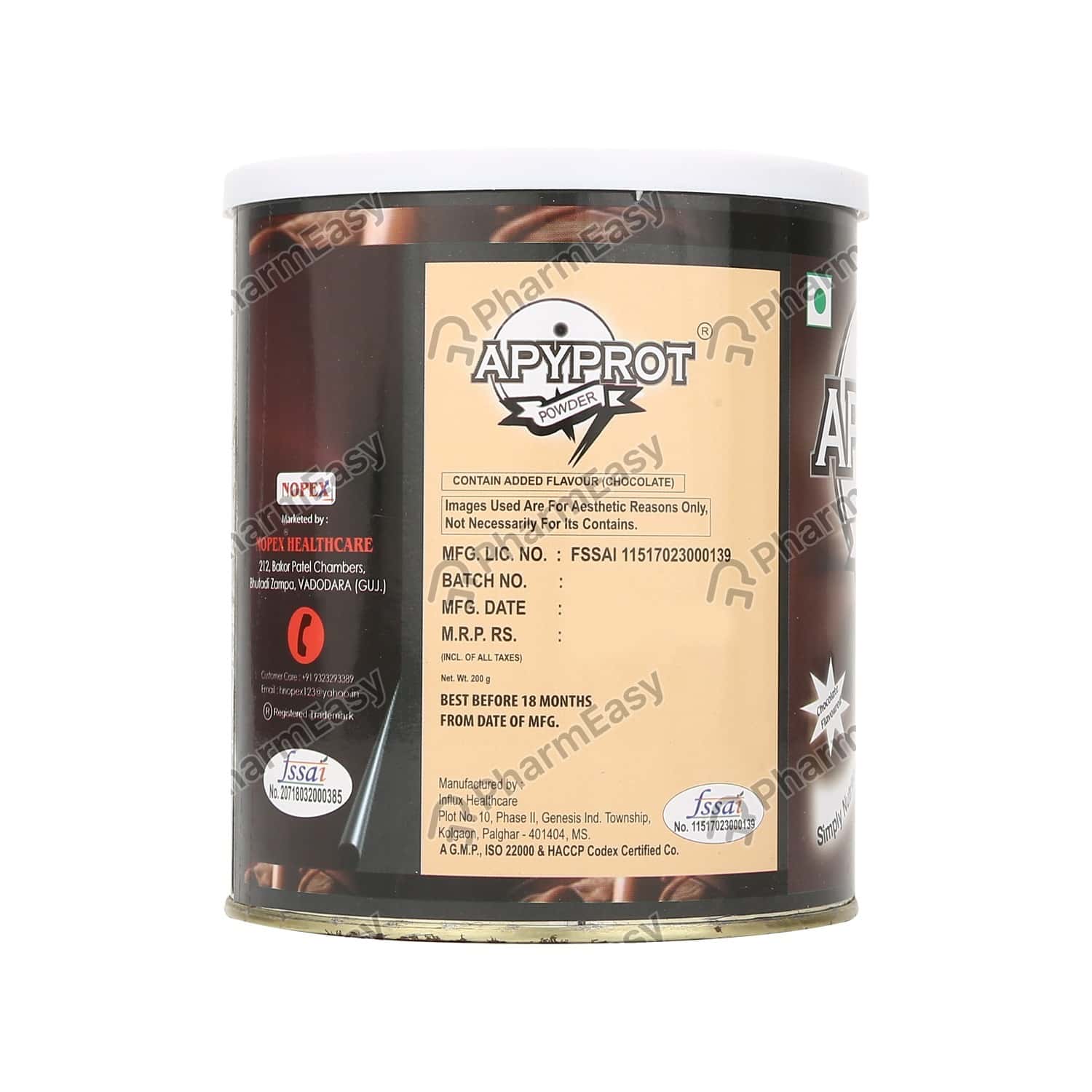 Buy Apyprot Chocolate Flavour Tin Of 200gm Powder Online at Flat 15% ...