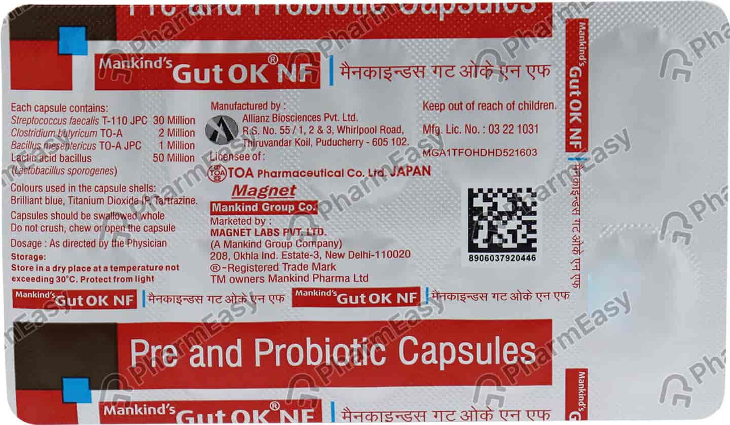 Gut Ok Nf Strip Of 10 Capsules
