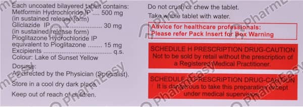 Glycinorm Total 30/15/500 Mg Strip Of 10 Tablets