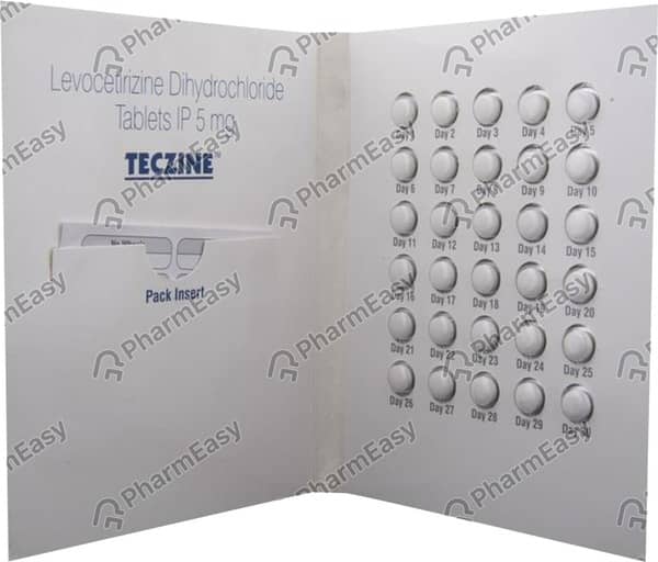 Teczine Cp 5mg Strip Of 30 Tablets
