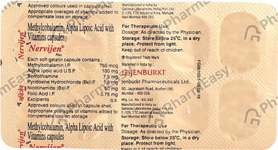 New Nervijen Plus Strip Of 10 Softgel Capsules