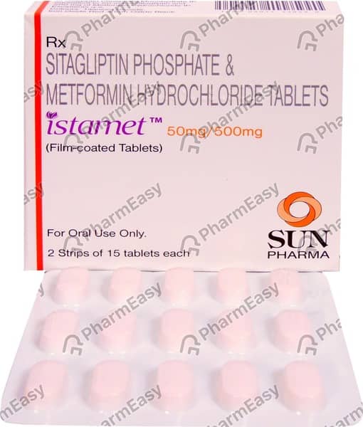 Istamet 50/500 Mg Strip Of 30 Tablets