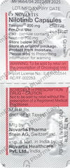 TASIGNA 200MG STRIP OF 4 CAPSULES
