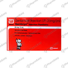 GENTICYN 20MG PAEDIATRIC VIAL OF 2ML INJECTION