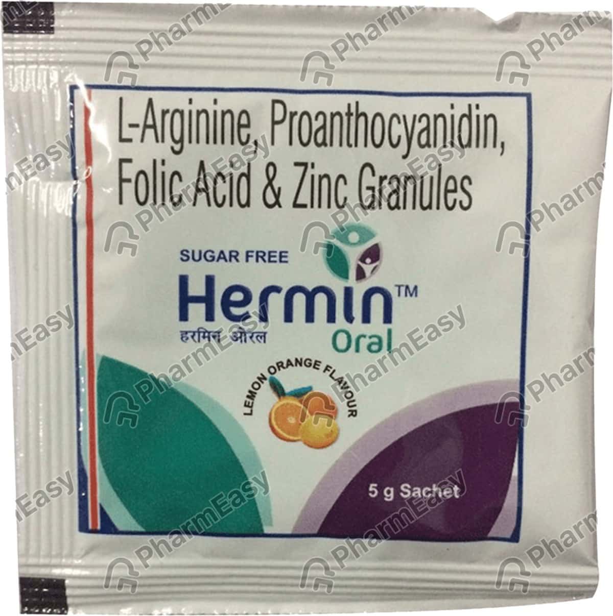 Hermin Oral Orange Flavour Sugar Free Sachet Of 5gm Granules