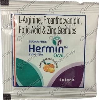 Hermin Oral Orange Flavour Sugar Free Sachet Of 5gm Granules