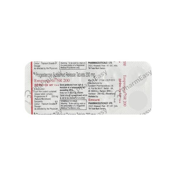 Emprogest Sr 200Mg Strip Of 10 Tablets