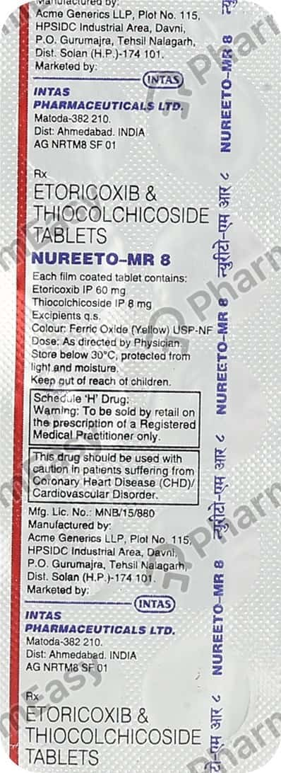 Nureeto Mr 8mg Strip Of 10 Tablets