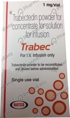TRABEC 1MG DRY VIAL OF 1 POWDER FOR INJECTION