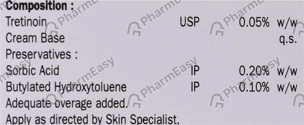 Tretin 0.05 % Cream 10 Gm