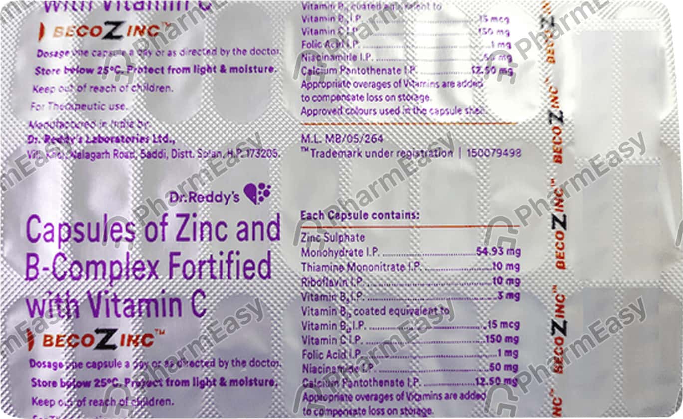 Becozinc Strip Of 30 Capsules