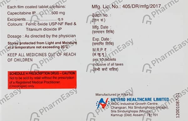 Capetero 500mg Strip Of 10 Tablets