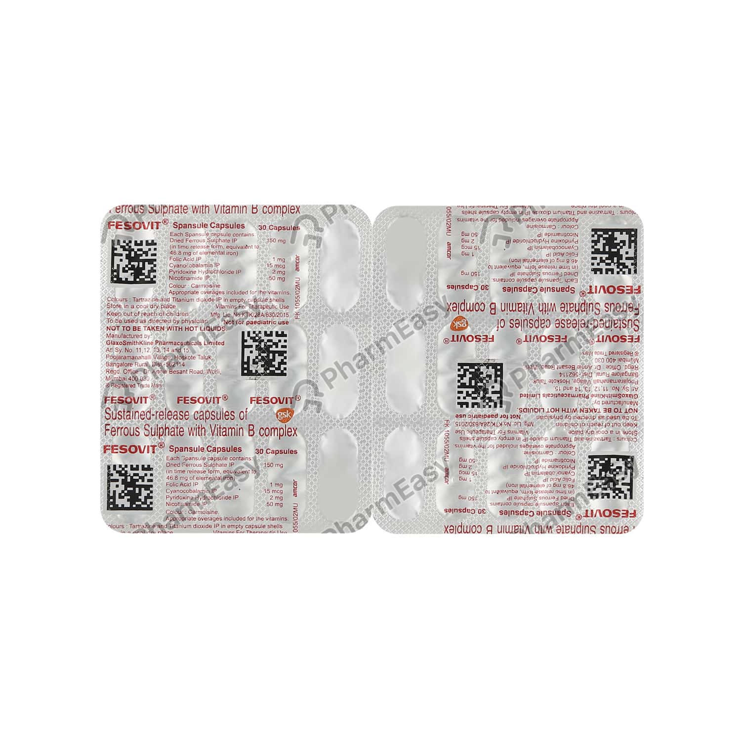 Buy Fesovit Spans Capsule 30 Online at Flat 18 OFF PharmEasy