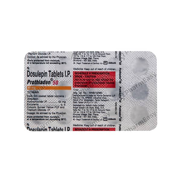 Prothiaden 50 Mg Strip Of 15 Tablets