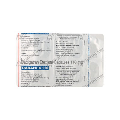 Dabanex 110mg Strip Of 10 Capsules