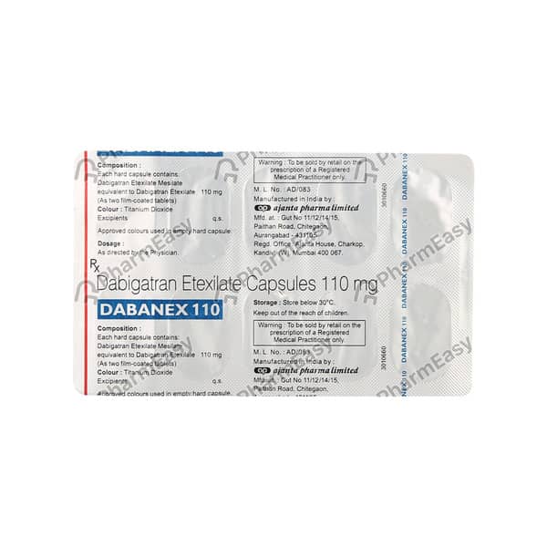 Dabanex 110Mg Strip Of 10 Capsules