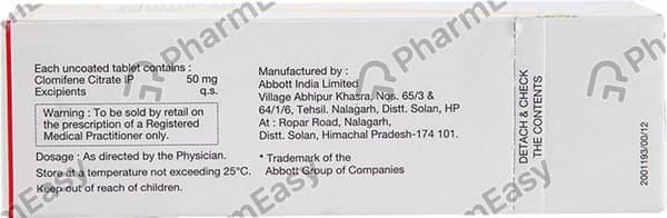 Clome 50mg Strip Of 10 Tablets