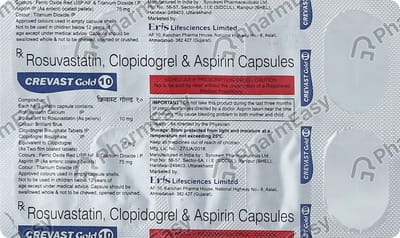 Crevast Gold 10mg Strip Of 10 Capsules