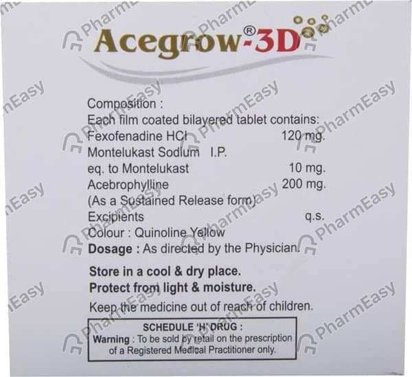 Acegrow 3d Strip Of 10 Tablets
