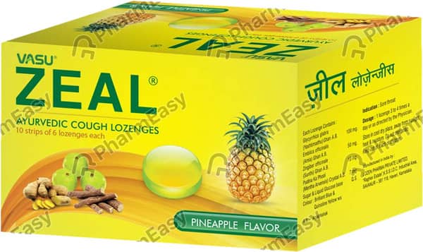 Zeal Pineapple Flavour Lozenges 6'S