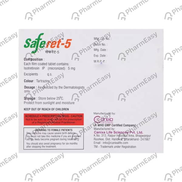 Saferet 5Mg Strip Of 30 Tablets