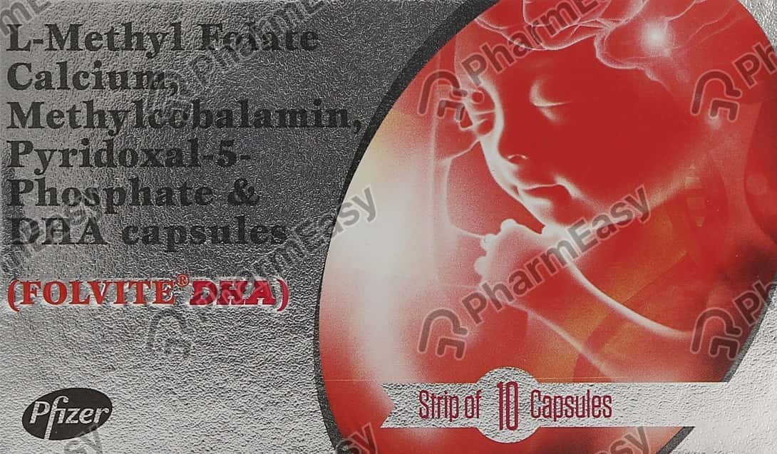 Folvite Dha Strip Of 10 Capsules Uses, Side Effects, Price & Dosage