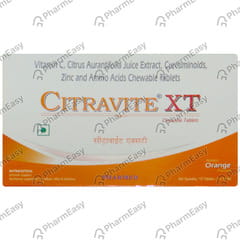 CITRAVITE XT ORANGE FLAVOUR STRIP OF 15 CHEWABLE TABLETS