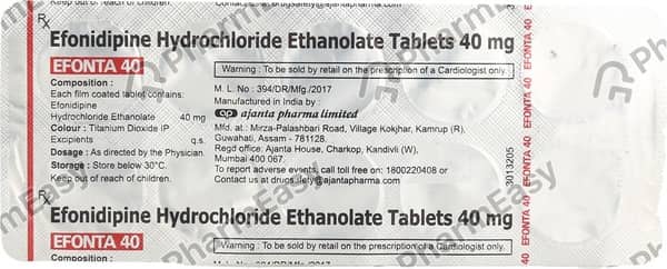 Efonta 40mg Strip Of 10 Tablets