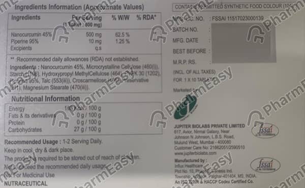 Jupishine Cp Strip Of 10 Tablets
