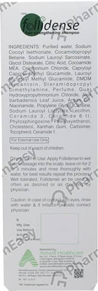 Follidense Bottle Of 150ml Shampoo