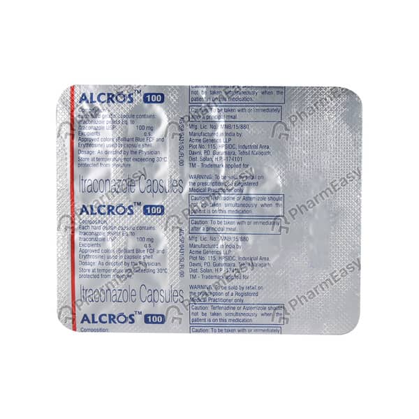 Alcros 100mg Capsules 7'S