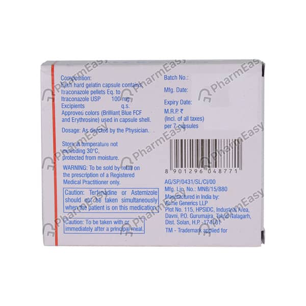 Alcros 100mg Capsules 7'S