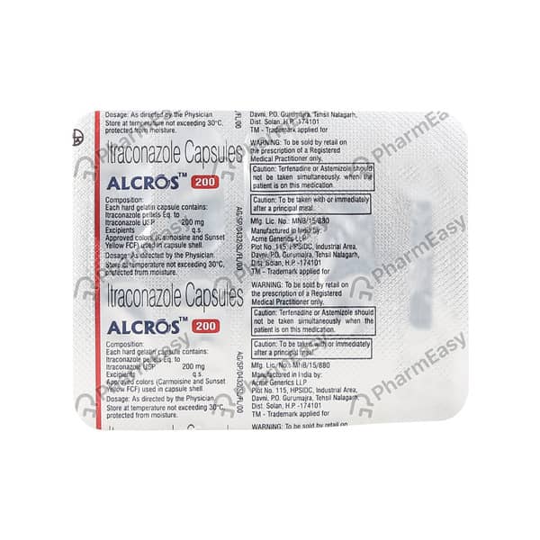 Alcros 200mg Capsule 7'S