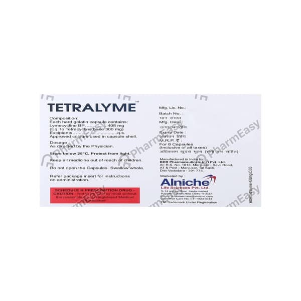 Tetralyme Strip Of 8 Capsules